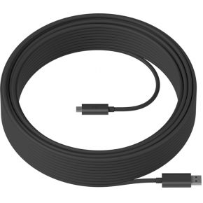 logitech USB-kabel - USB type A (M) naar USB-C (M) - USB 3.1 - 25 m - plenum, Active Optical Cable (AOC)