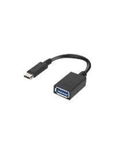 lenovo USB-adapter - USB type A (V) naar USB-C (M) - USB 3.0 - 5 V - 2 A - 14 cm - voor ThinkBook 14 G2 ITL; 15 G2 ITL; ThinkCentre M70; ThinkPad E14 Gen 2