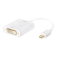 LogiLink Adapter [1x Mini-DisplayPort stekker - 1x DVI-bus 24+5-polig] Wit 15.00 cm