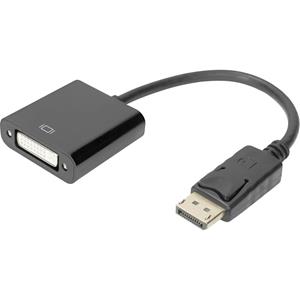 Digitus DisplayPort / DVI Adapter [1x DisplayPort stekker - 1x DVI-bus 24+5-polig] Zwart 15.00 cm