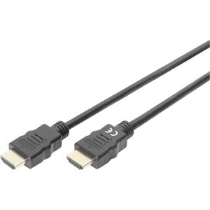 Digitus HDMI Aansluitkabel HDMI-A stekker, HDMI-A stekker 3.00 m Zwart DB-330123-030-S Audio Return Channel (ARC), Ultra HD-HDMI met ethernet HDMI-kabel