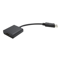 Roline Value DisplayPort - HDMI Adapter, DP Male-HDMI Female. Aansluiting 1: DisplayPort, Aansluiting 2: HDMI Type A. Lengte snoer: 150 m, Kleur van het product: Zwart