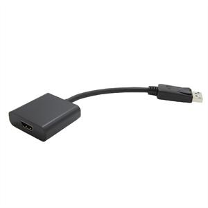 Roline Value DisplayPort - HDMI Adapter, DP Male-HDMI Female. Aansluiting 1: DisplayPort, Aansluiting 2: HDMI Type A. Lengte snoer: 150 m, Kleur van het product: Zwart