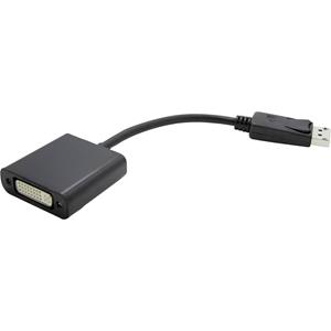 Roline Value DisplayPort - DVI Adapter, DP Male - DVI Female. Aansluiting 1: DisplayPort, Aansluiting 2: DVI. Lengte snoer: 0,15 m, Kleur van het product: Zwart