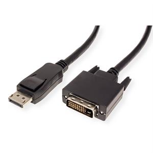 Value DisplayPort 1.1 naar DVI kabel (1920 x 1200) / zwart - 1 meter