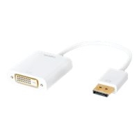 LogiLink Adapter [1x DisplayPort stekker - 1x DVI-bus 24+1-polig] Wit 15.00 cm