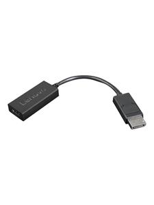 lenovo Video/audio-adapter - DisplayPort (M) naar HDMI (V) - 22.5 cm - zwart - 4K ondersteuning - voor ThinkCentre M70; M710; M715; M715q (2nd Gen); M720; M75; M810; M820; M910; M920