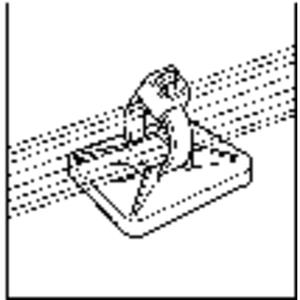 hellermanntyton MB5A-PA66-NA-C1 Bevestigingssokkel Zelfklevend, Schroefbaar 151-28529 4-voudige invoeging, Halogeenvrij, UV-stabiel, Weerbestendig Transparant