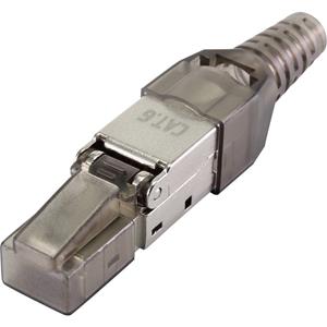 Renkforce CAT6A Feldkonfektionsstecker Stecker, gerade Schwarz (transparent) RF-4538312