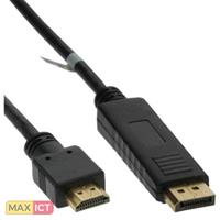 InLine 1m DP/HDMI 1m DisplayPort HDMI Zwart