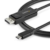 startech .com 6ft (2m) USB C to DisplayPort 1.2 Cable 4K 60Hz - Reversible DP to USB-C / USB-C to DP Video Adapter Monitor Cable HBR2/HDR - USB/DisplayPort-kabel - USB-C (M) naar DisplayPort (V) - USB 3.1 / Th
