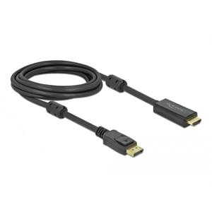 DeLOCK 85957. Lengte snoer: 3 m, Aansluiting 1: DisplayPort, Aansluiting 2: HDMI. Aantal per verpakking: 1 stuk(s), Type verpakking: Polybag. Diameter van de kabel: 7,2 mm