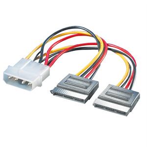 divers 4-Pin Molex auf 2x 15-Pin SATA Stromkabel