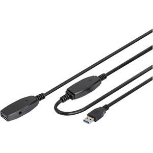 assmann DIGITUS - USB-verlengkabel - USB type A (M) naar USB type A (V) - USB 3.0 - 10 m - actief - zwart