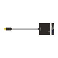 LogiLink USB / VGA / HDMI Adapter [1x USB 3.2 Gen 1 stekker A (USB 3.0) - 1x VGA-bus, HDMI-bus] Zwart 10.00 cm