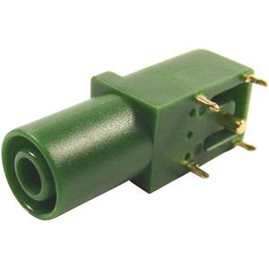 cliff FCR7350G Veiligheids-labconnector, female Bus, haaks Stift-Ø: 4 mm Groen 1 stuk(s)