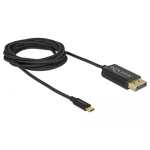 Delock USB Kabel Type-C zu DisplayPort (DP Alt Mode) 4K 60 Hz 2 m koax