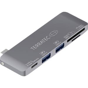 terratec USB 2.0 Adapter [1x USB 3.2 Gen 1 bus C (USB 3.0), USB 3.2 Gen 1 bus C (USB 3.0), USB-C bus (Power Delivery), MicroSD-kaartenslot, SD-kaartslot - 1x