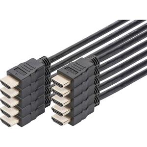Digitus HDMI Aansluitkabel HDMI-A stekker, HDMI-A stekker 2.00 m Zwart AK-990920-020-S Audio Return Channel (ARC), Ultra HD-HDMI met ethernet HDMI-kabel