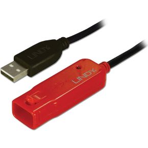 Lindy 8m USB 2.0 Cable. Lengte snoer: 8 m, Aansluiting 1: USB A, Aansluiting 2: USB A, Geslacht connector: Mannelijk/Vrouwelijk, Overdrachtssnelheid (max): 480 Mbit/s, Kleur van het product: Zwart