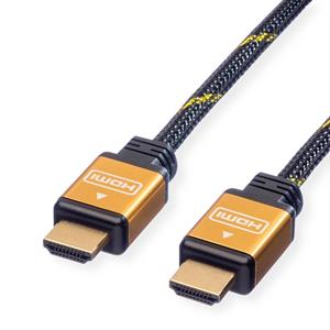 Roline Rotronic HDMI/HDMI, 10 m. Lengte snoer: 10 m, Aansluiting 1: HDMI Type A (Standard), Aansluiting 2: HDMI Type A (Standard), Contact geleider materiaal: Goud, Kleur van het product: Zwart