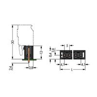 WAGO Stiftgehäuse-Platine 231 Polzahl Gesamt 2 Rastermaß: 5mm 231-132/001-000/105-604 200St.