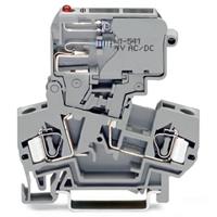WAGO 281-612/281-542 Sicherungsklemme 8mm Zugfeder Belegung: L Grau 50St.