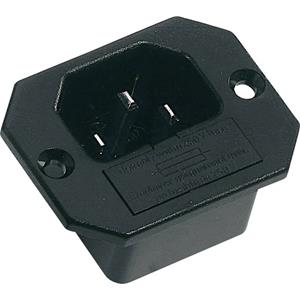 k&b Kaltgeräte-Steckverbinder 42R Stecker, Einbau vertikal Gesamtpolzahl: 2 + PE 10A Sc