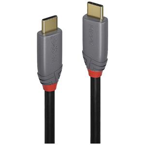 Lindy 36901. Lengte snoer: 1 m, Aansluiting 1: USB C, Aansluiting 2: USB C, Maximale overdrachtssnelheid van gegevens: 10000 Mbit/s, Contact geleider materiaal: Goud, Kleur van het product: Zwart, Gri