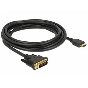 Delock Kabel DVI 18+1 Stecker > HDMI-A Stecker 3 m schwarz - Delock