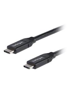 StarTech .com USB-C naar USB-C kabel met 5A/100W Power Delivery M/M 3 m USB 2.0 USB-IF certificatie. Lengte snoer: 3 m, Aansluiting 1: USB C, Aansluiting 2: USB C, USB-versie: USB 2.0, Maximale overdr