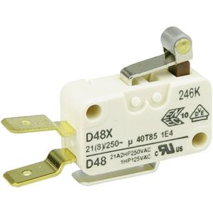 zf Microschakelaar D489-V3RA 250 V/AC 21 A 1x aan/(aan) Moment 1 stuk(s)
