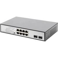 digitus 19 Zoll Netzwerk-Switch RJ45/SFP 8 + 2 Port 10 / 100 / 1000MBit/s PoE-Funktion