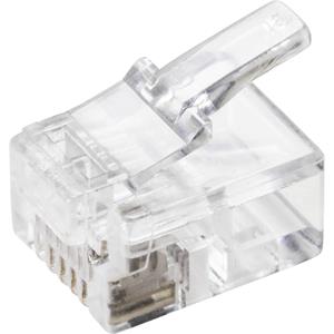 trucomponents TRU COMPONENTS RJ 12 Steckverbinder Stecker, gerade Western-Stecker Transparent TC-9202512 5St.