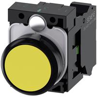 Siemens 3SU11000AB303BA0 3SU1100-0AB30-3BA0 Drucktaster Frontring Kunststoff, rund Knopf Schwarz, Ge