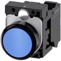 Siemens 3SU11000AB503BA0 3SU1100-0AB50-3BA0 Drucktaster Frontring Kunststoff, rund Knopf Schwarz, Bl