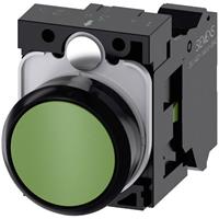 Siemens 3SU11000AB403BA0 3SU1100-0AB40-3BA0 Drucktaster Frontring Kunststoff, rund Knopf Schwarz, Gr