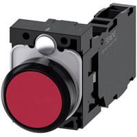 Siemens 3SU11000AB201FA0 3SU1100-0AB20-1FA0 Drucktaster Frontring Kunststoff, rund Knopf Schwarz, Ro