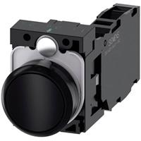 Siemens 3SU11000AB101FA0 3SU1100-0AB10-1FA0 Drucktaster Frontring Kunststoff, rund Knopf Schwarz 1St