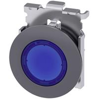 Siemens 3SU10610JB500AA0 3SU1061-0JB50-0AA0 Leuchtdrucktaster Frontring Metall, rund Knopf Sandgrau,