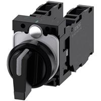 Siemens 3SU11002BL101NA0 3SU1100-2BL10-1NA0 Knebelschalter Frontring Kunststoff, beleuchtbar Knebel