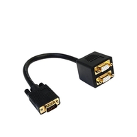 StarTech.com 30cm VGA auf 2x VGA Splitter-Kabel - St/Bu - VGA HD15 Y-Verteiler Stecker/Buchse -