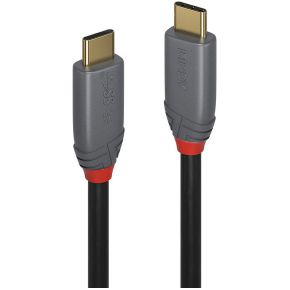 Lindy 36900. Lengte snoer: 0,5 m, Aansluiting 1: USB C, Aansluiting 2: USB C, Maximale overdrachtssnelheid van gegevens: 10000 Mbit/s, Contact geleider materiaal: Goud, Kleur van het product: Zwart, G