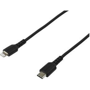 startech .com Premium USB-C naar Lightning Kabel 2m Zwart - USB Type C naar Lightning Charge & Sync Oplaadkabel met Aramide Vezels - Apple MFi Gecertificeerd - iPad Air iPhone 12 (RUSBCLTMM2MB) - Lightning-kab