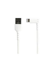 startech .com Premium USB-A naar Lightning Kabel 1m Wit - Robuuste 90° haakse USB Type A naar Lightning Charge & Sync Oplaadkabel met Aramide Vezels - Apple MFi Cert. - iPhone (RUSBLTMM1MWR) - Lightning-ka