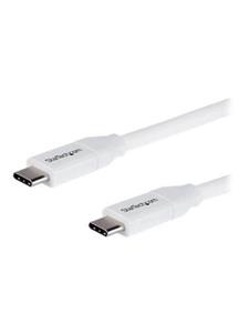 StarTech .com USB-C naar USB-C kabel met 5A/100W Power Delivery M/M wit 2 m USB 2.0 USB-IF certificatie. Lengte snoer: 2 m, Aansluiting 1: USB C, Aansluiting 2: USB C, USB-versie: USB 2.0, Maximale ov