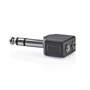 Jack male naar mini-jack female (2x) stereo adapter