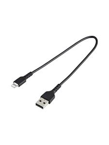 startech .com 12 in (30cm) Durable Black USB-A to Lightning Cable, Heavy Duty Rugged Aramid Fiber USB Type A to Lightning Charger/Sync Power Cord, Apple MFi Certified iPad/iPhone 12 Pro Max - iPhone 7/8/11/11 