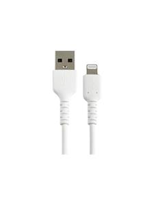 startech .com 12 in (30cm) Durable White USB-A to Lightning Cable, Heavy Duty Rugged Aramid Fiber USB Type A to Lightning Charger/Sync Power Cord, Apple MFi Certified iPad/iPhone 12 Pro Max - iPhone 7/8/11/11 