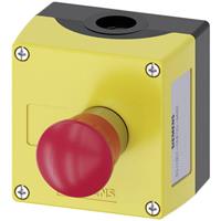 Siemens 3SU18010NE004AB2 3SU1801-0NE00-4AB2 Gehäuse für Bodenbefestigung, mit Schild 1 Taste Rot,